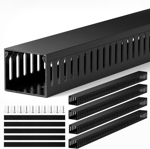 ZhiYo H2in x W2.4in Professional Server Rack Cable Management Raceway, 95in (4X L23.6in)