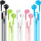 Pack of 5 Wired Earbuds Headphones with Microphone, Noise Isolating, Heavy Bass Stereo, Compatible with Android & More.