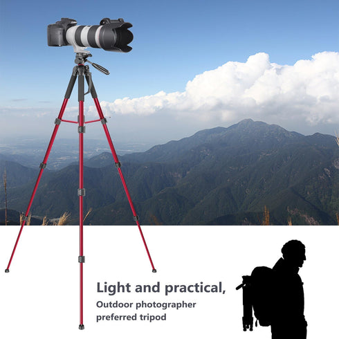 NEEWER Portable Aluminum Alloy 2 in 1 Tripod Monopod, Max 70"/177cm with 3 Way Swivel Pan Head, Carrying Bag
