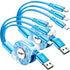 2Pack Multi Charging Cable, 4Ft Retractable 3 in 1 USB Charger for iPhone, Samsung, PS, Tablet & More. Fast Charging!