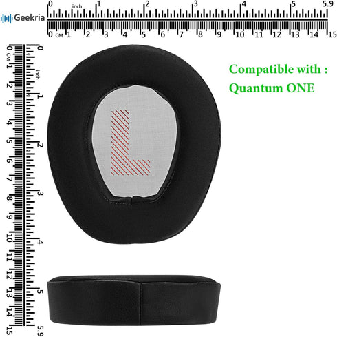 Geekria Sport Cooling-Gel Replacement Ear Pads for JBL Quantum ONE Wireless Headphones, Black