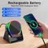 TEFELE 5-in-1 360 Wireless Induction Speaker, Bluetooth Speaker with Phone Holder, Rotation & RGB Lights, HD Stereo