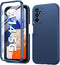 FNTCASE Shockproof Silicone Protective Phone Case for Samsung Galaxy A14-5G, Slim Dual Layer Rugged, Navy Blue