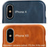 TOOVREN for iPhone X Leather Case, Ultra Thin Vintage Anti-Slip Grip Shell Hard Back Cover, Gray