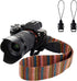 WANBY Multicolor Canvas Camera Strap, Neck Shoulder Strap with Quick Release Buckles for DSLR SLR