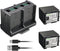Kastar 2-Pack Battery and Quadruple Charger for Canon VIXIA HF S11, S20, S21, S30, S100, S200 Cameras
