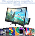 Svenirven 12'' 3D Curved Screen Magnifier, HD Mobile Video Movie Smartphone Screen Amplifier Projector Cell phne Stand