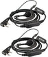 Retevis 2 Way Radio Earpiece, C-Type Earhook Headset with Mic, 2 Pin, Compatible with RT22, RT68, BAOFENG Walkie Talkies