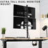 VIVO Free-Standing Dual Monitor Desk Stand, Holds 2 Ultrawide Screens up to 34 inches, Black, STAND-V002L