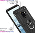 IKAZZ Military Grade Shockproof Case for Galaxy S9 - Heavy Duty Protective Phone Cover with Magnetic Kickstand, Black
