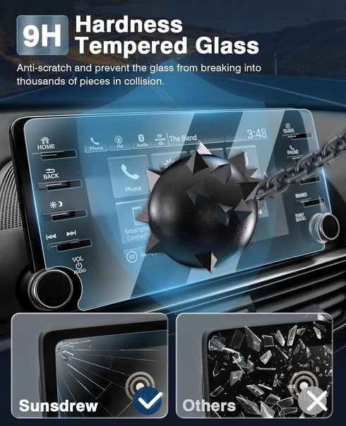 2PCS Accord Screen Protector for 2018-2021 2022 Honda Accord EX EX-L Sport Touring, 8-inch Touchscreen Tempered Glass