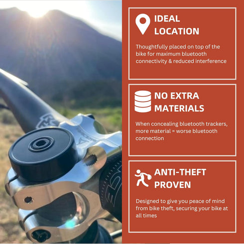 Blackbrush Airtag Bike Mount Hidden, Anti-Theft Bicycle Tracker Cap Compatible with AirTag & Tile Sticker