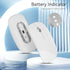 TENMOS M18 Bluetooth Mouse, USB C Rechargeable Wireless Mouse, Triple Mode (Dual Bluetooth+USB) Computer Silent Mice Portable with USB Receiver and Type C Adapter for Laptop/MacBook/iPad/PC - White