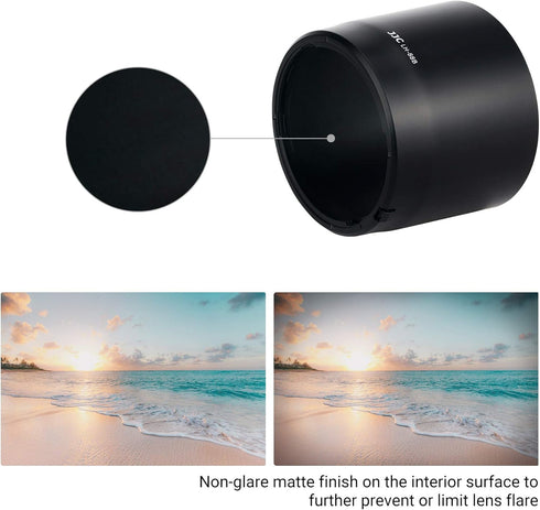 Reversible Lens Hood Shade for Canon RF 600mm f/11 is STM Lens, Fits Canon EOS R RP R5 R6, Replaces ET-88B, 82mm Filter