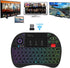 Rii X8 Mini Keyboard, 2.4GHz Portable Wireless Keyboard with Touchpad Mouse, RGB Backlit, Rechargeable for Android TV