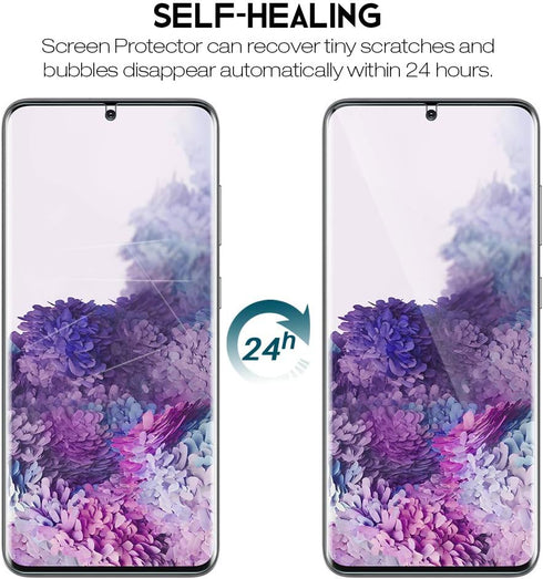 Samsung Galaxy S20 Plus Screen Protector 4 Pack + Camera Lens Protectors, HD Ultra-Thin TPU, In-Display Fingerprint