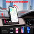 Single-Din Stereo with Car Phone Holder, Bluetooth Car Radio, Push to Talk Assistant, Multi Color LCD AM FM Tuner, AUX