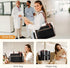 LOVEVOOK 15.6 Inch Laptop Tote Bag for Women, Work Bag for Teacher with Large Cup Holder, Quilted Diaper Bag