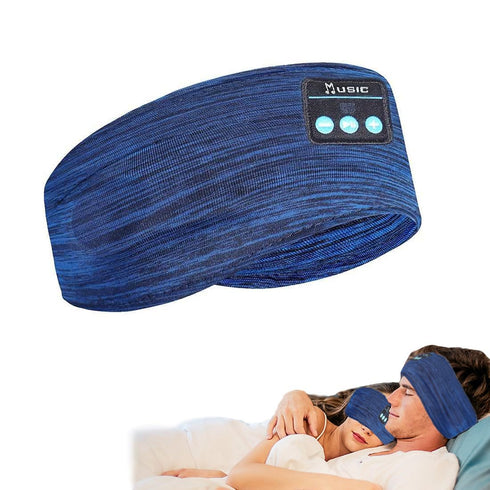 Bluetooth Headphones, Sleep Headphones Headband Wireless for Sleeping Side Sleepers - adjustable sleep headphone, and Bluetooth Headbands for Women Men (Blue)