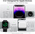 3 in 1 Magnetic Wireless Charging Station, 15W Aluminum Alloy Charger for iPhone 16/15/14/13/12 Series with 20W Adapter