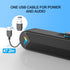 LENRUE Computer Speakers for Desktop,PC Speakers with Basic Stereo Sound & Colorful Lights, Single USB for Both Power