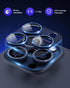 Glitter Camera Lens Protector for iPhone 15 Pro/Pro Max, Clear Acrylic Plus Aluminium Alloy Ring, 9H Tempered Glass