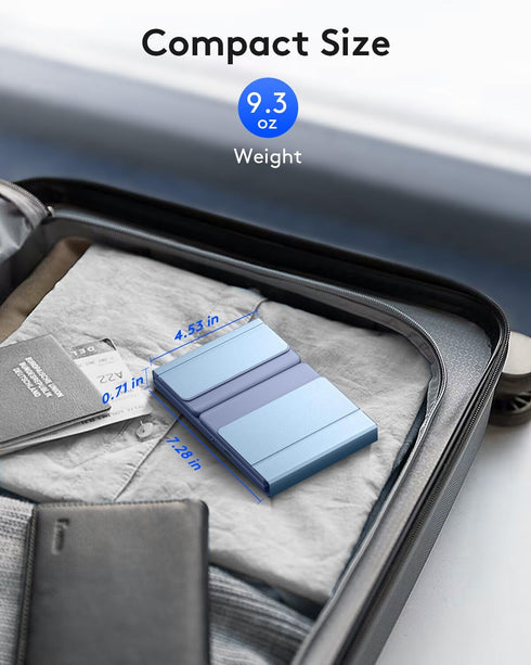 Samsers Foldable Bluetooth Keyboard with Numeric Keypad, Full-Size Wireless Folding Keyboard with PU Leather, Portable