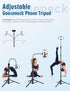 Nineigh 85" Phone Tripod, Tripod for Cell Phone iPhone with Gooseneck, Aluminum Tripods Stand for Video Recording Photo