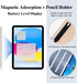 Stylus Pen for iPad 10 & 9th Gen, Faster Charge with Pencil Holder, Palm Rejection, for iPad Air and Pro 11/13-inch