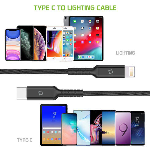 Cellet iPhone Charger Cable, Lightning Charging Cord for iPhone 15, 14 Pro Max, 13, 12, 11, SE, iPad Pro, Air
