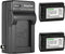 Kastar 2-Pack NP-FZ100 Battery and AC Wall Charger for Sony Alpha ZV-E1, Alpha A6700 a6700, Alpha A7C II a7C II, Alpha