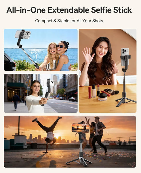 ORICO 35'' 360 Aluminum Portable Selfie Stick Tripod, Mini Tripod for iPhone, Extendable Stand with Detachable Wireless