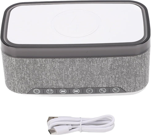 YUEHISY Bluetooth Speaker with Wireless Charging, Multifunctional Wireless Speaker, White Noise Sound Machine with LED