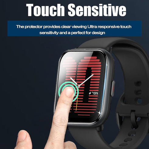 Compatible 3 Pack 3D Full Coverage PET Soft Screen Protector Film for RLQA Smart Watch, 1.83" Smart Watch