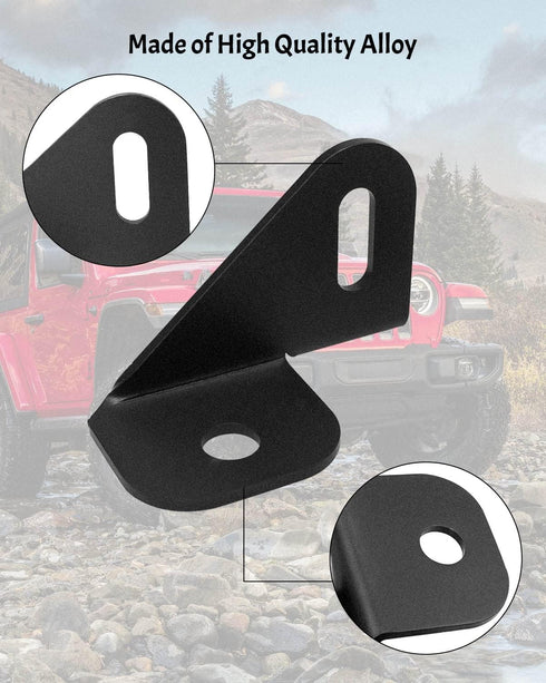 Antenna Mount Driver's Side Bracket, Front Near Hood Side Mount Holder for Jeep Wrangler Gladiator JL JLU JT 2018-2021