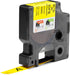 DYMO Rhino Industrial Vinyl Labels, 1/2", Black Print on Yellow Tape
