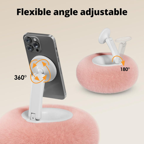SupeDesk Cozy 2 3.5-7" Magnetic Phone Pillow Stand, Phone Holder for Bed,Lap,Desk, Pillow Stand with Snack Bowl