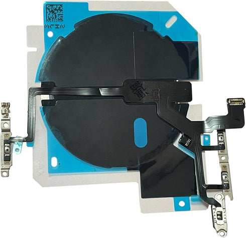 Wireless Charging Chip NFC Coil Assembly with Flashlight Volume Flex Cable Replacement for iPhone 14 Pro 6.1 Inch