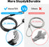 AboveTEK iPad Lock Security Cable - 6Ft Keyless 4 Digit Combination Tablet Lock Kit for Retail Store