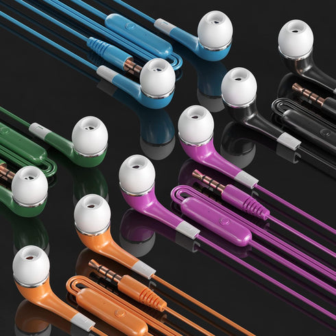 Kids Earbuds with Microphone 30 Pack, Bulk Stereo Disposable Wired Earphones Headphones for Kids Students Classroom