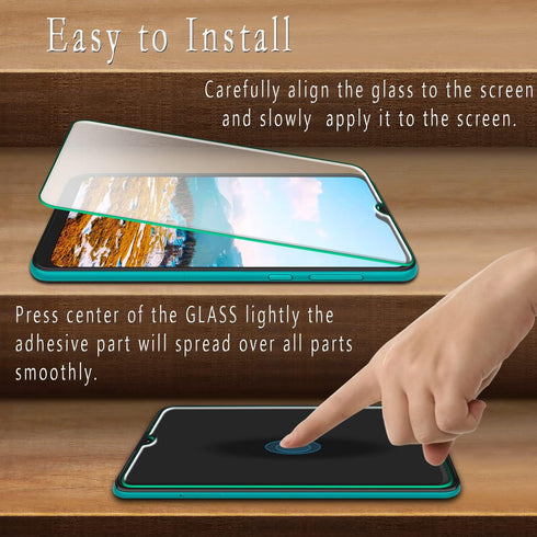 HPTech Screen Protector (2 Pack) Tempered Glass for Motorola Moto G Play (2021), Anti Scratch, Case Friendly, 9H