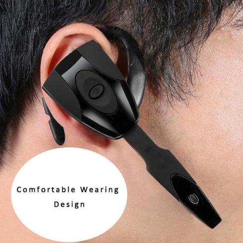 V5.0 Single Ear Bluetooth Headset with Noise Canceling Mic, Ultralight Rechargeable Cell Phone Earpiece for Business