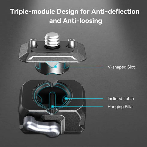 SmallRig Quick Release Camera Monitor Mount with Cold Shoe, Supports 360° Swivel and 170° Tilt for 5" & 7" Monitors