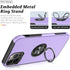 PELEPUES Shockproof Case for iPhone 13 Pro Max, Military Grade Cover with Embedded Finger Ring and Kickstand - Purple