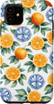 Orange Fruit Lover Citrus Summer Gifts Decorations Summer Fruit Citrus Orange Tangerine Mediterranean Pattern Case for iPhone 11