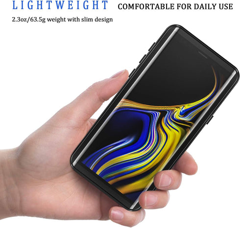 Lanhiem Galaxy Note 9 Phone Case, IP68 Waterproof Dustproof Shockproof with Built-in Screen Protector