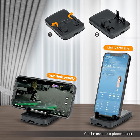 Compact Cable Card with 22" USB-C, USB-A/Micro-USB/Light/OTG Adapter Kit & Storage Box for Travel, Charging & Data