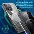 Supdeal Crystal Clear iPhone 12 Pro Max Case, Black Transparent Shockproof, Military Grade Drop Tested, Camera