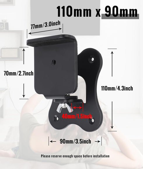 Speaker Wall Mounts for Q930B Q930C Q990B Q990C SX, 3mm Thickened Brackets, 4.33 x 3.54 in