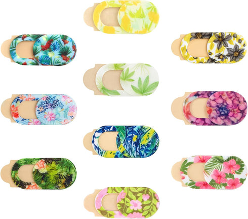 Brvlsoc 10-Pack Laptop Camera Cover Slide Cute Ultra Thin Floral Webcam Cover for